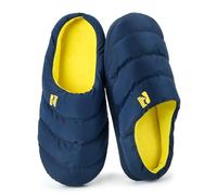 RockDove Men's Campground Memory Foam Down Slipper, Size 10/11 UK Men, Blue and Maize