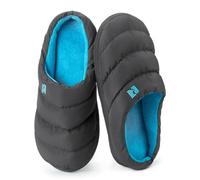 RockDove Men's Campground Memory Foam Down Slipper, Size 8/9 UK Men, Dark Gray and Blue