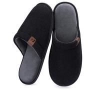 RockDove Men's Corduroy Memory Foam Slippers, 12/13 UK, Charcoal