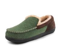 RockDove Men's Hearthfire Memory Foam Moc Slipper, Size 11 UK Men, Forest Green