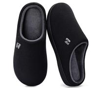 RockDove Men's Original Two-Tone Memory Foam Slipper, 14, Black/Grey