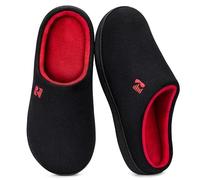 RockDove Men's Original Two-Tone Memory Foam Slipper, 9.5, Black/Red