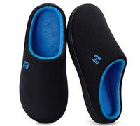 RockDove Men's Original Two-Tone Memory Foam Slipper, 9.5, Black/Sapphire