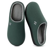 RockDove Men's Original Two-Tone Memory Foam Slipper, Size 8/9 UK Men, Greyish Green