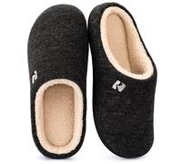 RockDove Men's Sherpa Lined Memory Foam Clog Slipper, Size 12/13 UK Men, Black