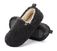 RockDove Women's Faux Shearling Closed Back Slipper, 4 UK, Cool Gray