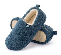 RockDove Women's Faux Shearling Closed Back Slipper, 8 UK, Lake Blue