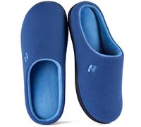 RockDove Women's Original Two-Tone Memory Foam Slipper,3/4,Indigo