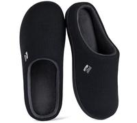 RockDove Women's Original Two-Tone Memory Foam Slipper,5/6,Black/Grey