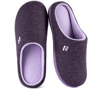 RockDove Women's Original Two-Tone Memory Foam Slipper,5/6,Eggplant