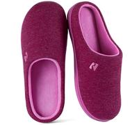 RockDove Women's Original Two-Tone Memory Foam Slipper,9/10,Rose Carmine