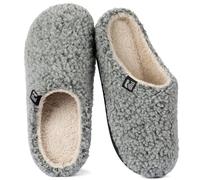 RockDove Women's Sherpa Fleece Clog Slipper, Size 5/6 UK, Gray