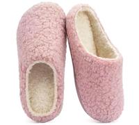 RockDove Women's Sherpa Fleece Clog Slipper, Size 7/8 UK, Baby Pink