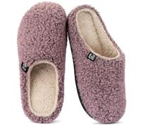 RockDove Women's Sherpa Fleece Clog Slipper, Size 7/8 UK, Pink