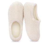 RockDove Women's Teddy Fleece Closed Back Indoor Slipper, Size 6.5 UK Women, Off White