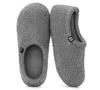 RockDove Women's Teddy Fleece Closed Back Slipper, 3/4 UK, Dove Gray
