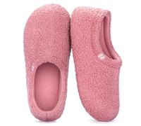 RockDove Women's Teddy Fleece Closed Back Slipper, 6.5 UK, Light Pink