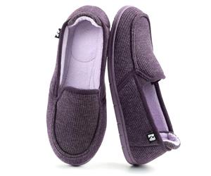 RockDove Women's Two-Tone Slippers Removable Insole, 5, Eggplant