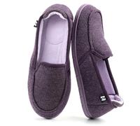RockDove Women's Two-Tone Slippers Removable Insole, 8, Eggplant