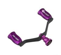 Rocker Arm Handle for Daiwa Fuego Prorex VLT Reels, Carbon Fiber Replacement Part with 2 Bearings, Black(Purple)