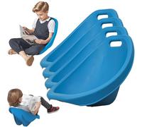 Rocker Chair, Flexible Seating for Classroom, Portable Plastic Reading Chair with Back Support, Sensory Rocker Egg Chair, Set of 4