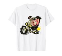 Rocker Motorcycle Chopper Driver Pig T-Shirt