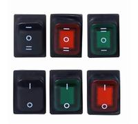 Rocker ON OFF KCD4 Switch Four Feet 2 File Red With Lights Six Foot Power LED 12V 220V 1Pcs(6PIN RED,220V)
