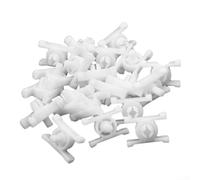 Rocker Panel Door Moulding Clip, 20 Pcs Set for BMW E10 E21 E30 Side Trim Retainer White Nylon Material Direct Replacement Fit 8mm Hole Automotive Repair