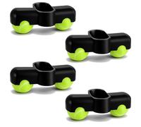 Rocker Plate Feet, Pack of 4 Indoor Cycling Snap Rocker Feet Adapter, Portable Rocker Plate Bicycle Trainer, Training Equipment, Tennis Ball Feet for Wahoo Kickr Core 2 Roller Trainer, with 8 Tennis