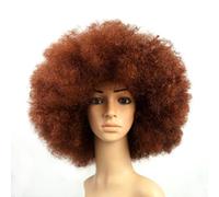 Rocker Punk Wig Adult Wig, 70s Party Wig, Fluffy Explosive Head, Synthetic Hair for Fancy Dress & Theme Party, Halloween, Christmas, Cosplay, Disco, Coffee