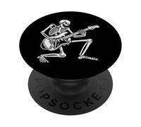 Rocker Skeleton Electric Guitar Rock Music Men Boys Kids PopSockets Adhesive PopGrip