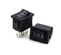 Rocker Switch 10 pcs KCD1 Mini Black 3 Pin On/Off/On Rocker Switch AC 6A/250V10A/125V 21 * 15mm Rocker Power Switch Button Switch SKPT 3 feet Switch