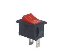Rocker Switch 10 pcs/lot KCD1 21 * 15 2 Pin Red 250V 6A Boat Snap-in SPST ON Off Position(10 Pcs)