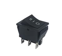 Rocker Switch 10pcs 20pcs 31 * 25mm 6PIN DPDT Snap-in O/I/II Position Snap Off on on Boat 16A/250V Copper feet(10 piece)