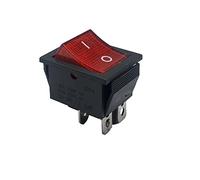 Rocker Switch 10pcs 20pcs KCD4 31 * 25mm DPST 4PIN 16A/250V Red/Green Snap-in ON/Off Position Snap Boat Copper feet(Rosso,20 piece)
