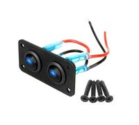 Rocker Switch 12V Multi-Functional 1-4 Gang Rocker Toggle Control Button Switch Panel Car Boat Marine RV Truck Blue LED Styling Accessories(2 buttons)