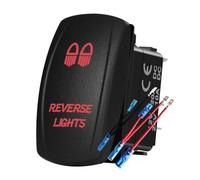Rocker Switch 12V Waterproof Interchangeable Switch Power Wiper Search Light ON-OFF/Momentary For Car Truck Rv Boat Machine Red(REVERSE LIGHTS)