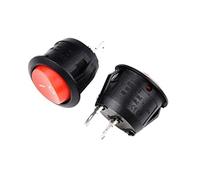 Rocker Switch 1PCS/5PCS/10PCS 20mm Round Type SPST 2Pin ON-Off Warped Board Power(R,10PCS)