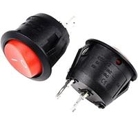 Rocker Switch 1PCS/5PCS/10PCS 20mm Round Type SPST 2Pin ON-Off Warped Board Power(R,10PCS)