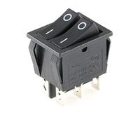 Rocker Switch 1pcs Kcd8 6 Pin 16A 250V 20a 125V Double Lamp Waterproof Kcd6 Marine Power(B-2d6p)