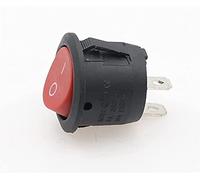 Rocker Switch 1Pcs Self-Locking Round Type AC 6A/250V 10A/125V 2P ON-Off SPST 2 Pin Circle(Rosso)
