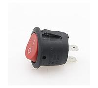 Rocker Switch 1Pcs Self-Locking Round Type AC 6A/250V 10A/125V 2P ON-Off SPST 2 Pin Circle(Rosso)