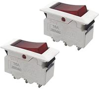 Rocker Switch 2 PCS 5A 10A 15A 16A 20A Thermal Overload Protector Reset Push Rocker Switch Circuit Breaker Automatic switch (Color : Onecolor, Size : 5A)