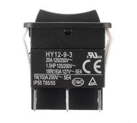 Rocker Switch 20a 125v 250v Ip55 Waterproof Heavy Duty Boat Shape Black Copper Terminal For Industrial Marine Vehicle Control Panel Electrical Equipment Long Lasting Performance Easy Install