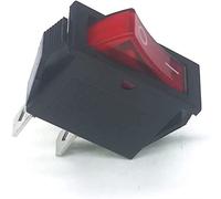 Rocker Switch 20pcs 50pcs 2 Color KCD3 30 * 13mm SPST 2PIN 15A 250V Snap-in ON Off Position Snap Boat Copper(Rosso,20 piece)