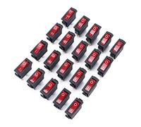 Rocker Switch 20Pcs/Lot KCD3 16A 250V/20A 125V 3 Pin Red Button Light Rocker Switch Rocker Power Switch Switch