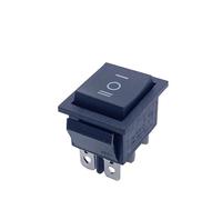 Rocker Switch 25 * 31 Six Pins Three Positions KCD2-203 16A Boat Shaped Black 6 ON-OFF-ON 10pcs