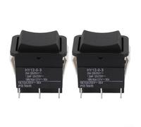 Rocker Switch, 2pcs HY12-9-3 3 Position On-Off-On 18A/20A, 6 Pin Pushbutton Switch 125V/250V for Electrical Equipment