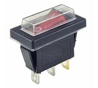 Rocker Switch 3 Position 3 Pole Illuminated 230V 15A with Waterproof Cover (1)