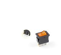 Rocker Switch 5 PCS/Lot KCD1 21X15mm 3Pin Boat Car Rocker Switch 6A/250VAC 10A/125VAC Red Yellow Green Blue Power Button Switch with Light Switch (Color : With Yellow Light, Size : 5 PCS)